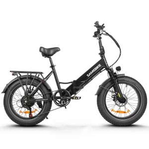 SAMEBIKE LOTDM200-II Step-Thru Fat Tire E-Bike – 20" Off-Road